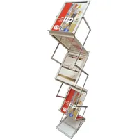 Twinco Twinco, Prospektständer, Prospektständer H1450xB270xT360mm Aluminium silber zusammenklappbar 6
