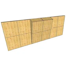 Kletterwand Boulderwand-Bausatz Indoor Natur Pur Höhe 2,98m