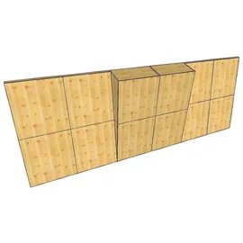 Kletterwand Boulderwand-Bausatz Indoor Natur Pur Höhe 2,98m