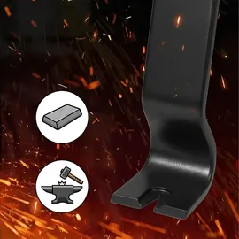 Relaxdays Brecheisen 2-tlg. Set, mit Brechstange & Nagelzieher, Montageeisen groß & klein, Demontage, Stahl, schwarz