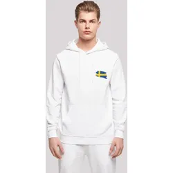 Kapuzenpullover F4NT4STIC "Sweden Schweden Flagge", Herren, Gr. 3XL, weiß, Obermaterial: 50% Baumwolle, 50% Polyester, casual, relaxed fit, Langarm, Pullover, Print