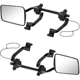 PRO PLUS 2x Universelle Wohnwagenspiegel mit elastischen Spanngummis Links u. Rechts – Inkl. Aufbewahrungstasche Caravanspiegel mit Flachglas
