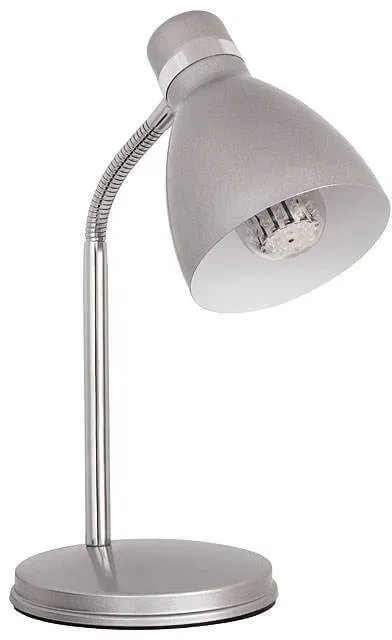 Schreibtischleuchte mit E14 Sockel in Silber