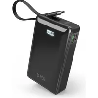 SBS Powerbank 20.000mAh 20W LCD USB-C Kabel schwarz (20000