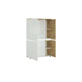 Möbel Kraft Vitrine Soft-Close 91 x 40 x 146 cm Weiß