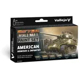 Vallejo 70203 Farb-Set, US-amerikanische Panzerung und Infanterie. WWII