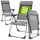 CASARIA Gartenstuhl 2er Set 60 x 73 x 110 cm grau klappbar