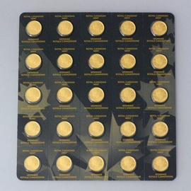 Royal Canadian Mint 25 x 1 g Gold Maplegram Maple Leaf