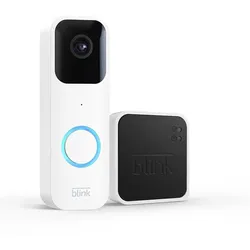 Blink Video Doorbell + Sync Module 2, weiß Türklingel mit Kamera, lange Batterielaufzeit, Bewegungserfassung, App-Benachrichtigungen bei Klingeln, Fun