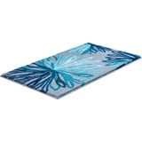 Badematte »Art«, rutschhemmend beschichtet, fußbodenheizungsgeeignet, florales Muster, elegante Badematte blau