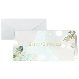 Sigel Weihnachtskarten Christmas Forest Watercolor DIN lang, 25 St.