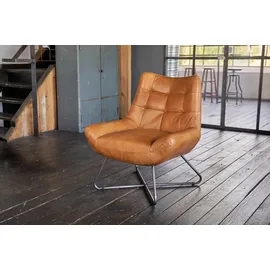 KAWOLA Snooze Leder 82 x 76 x 93 cm cognac