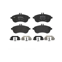 BREMBO Bremsbelagsatz, Scheibenbremse BREMSBELÄGE, RICHTUNGSGEBUNDEN vorne rechts links mit Zubehör für MERCEDES-BENZ 007420562095 0004208504 00742056