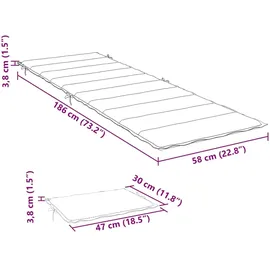 vidaXL Sonnenliege 20 x 0 x 0 cm Grün