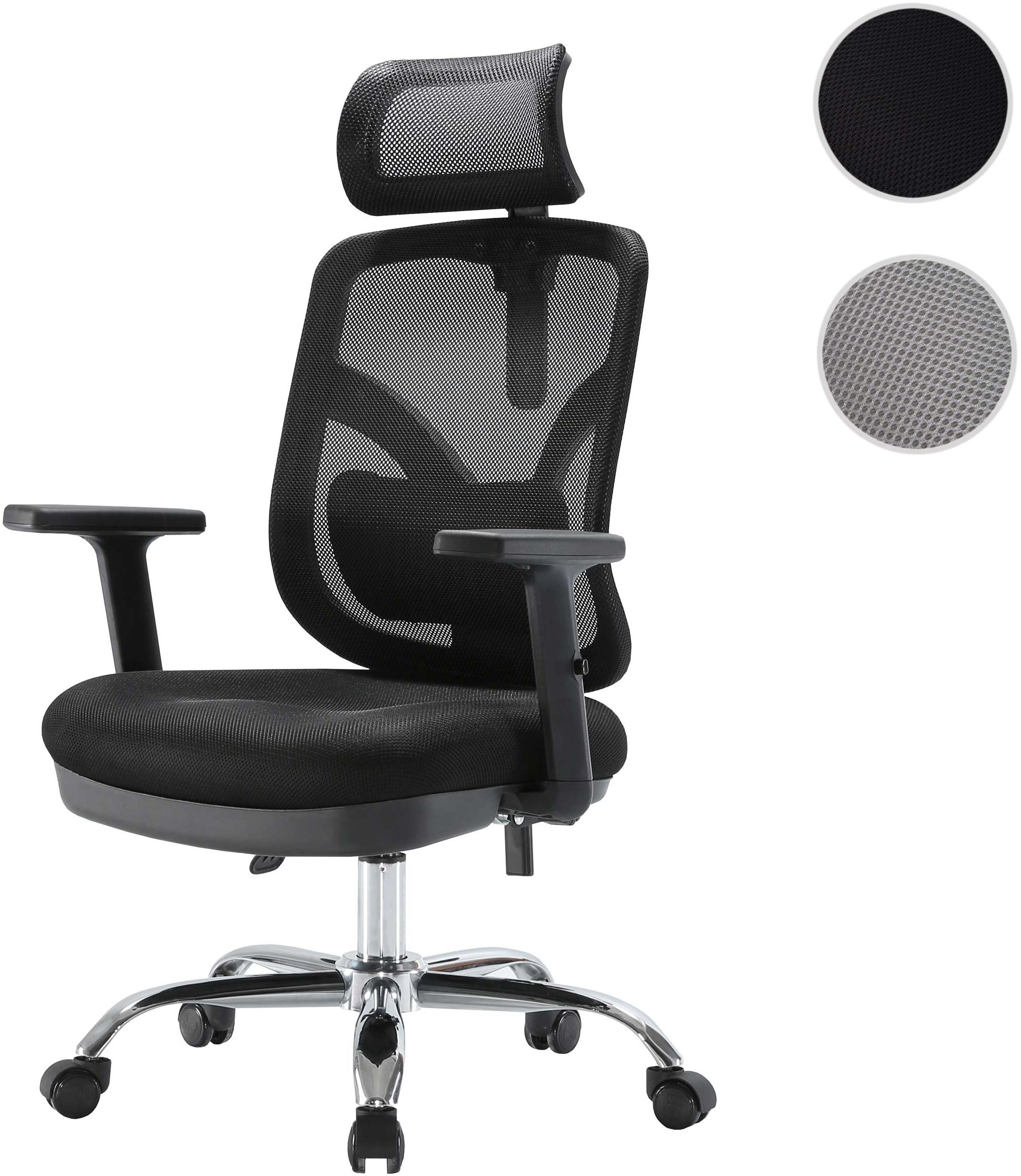SIHOO Bürostuhl Schreibtischstuhl, ergonomisch, verstellbare Lordosenstütze und Armlehne ~ schwarz