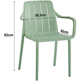vortivo Gartenstuhl 4er Set 0 x 0 x 0 cm grün