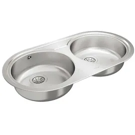 Teka Duetta 2c Runde Doppelspüle - Stainless Steel - One Size