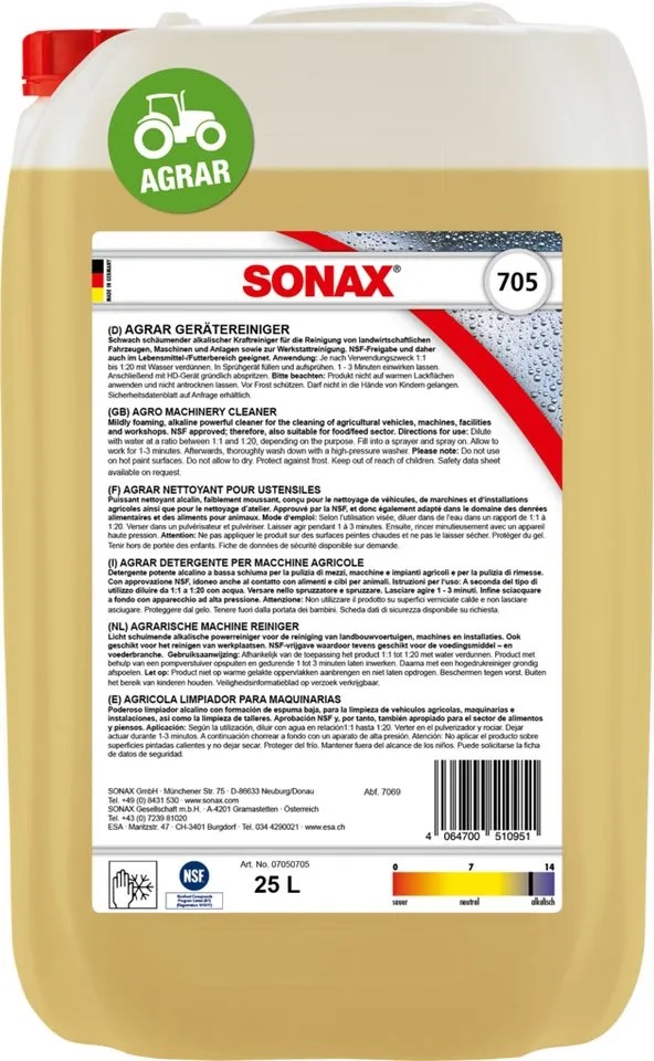 Sonax SONAX AGRAR GeräteReiniger 25 L Auto-Reinigungsmittel