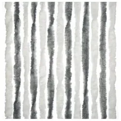 Arisol Chenille Tür Flauschvorhang für Zelt Balkon 56x175cm grau/weiß