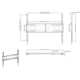 Vision VFM-W8X6 - Heavy Duty - Klammer - für Media Player / LCD-Display - kaltgewalzter Stahl - Schwarz