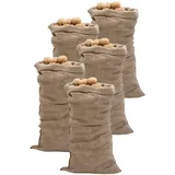 vidaXL Jutesäcke 5 Stk. 65x135 cm 100% Jute 220 g/m2
