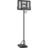 SPORTNOW 2-in-1 Basketballständer, 230-305 cm Höhenverstellbarer Basketballkorb mit Ständer, Backboard Ständer mit Rollen, Basketballanlage für Erwachsene, Schwimmbad, Stahl