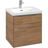 Villeroy & Boch Waschbeckenunterschrank Subway 3.0 2 Auszüge 57,2 x 57,6 x 47,8 cm Kansas Oak