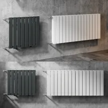 WITEN&NOCK Designheizkörper 600 x 550 mm 377 W anthrazit Seitenventil