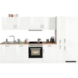 kochstation Küchenzeile »KS-Tinnum«, mit E-Geräten, Breite 330 cm, weiß