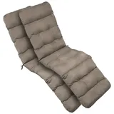 2x Bequeme Liegenauflage Deckchair, 200x50x8 Cm, Taupe