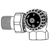 HEIMEIER Thermostat-Ventilunterteil 2340-01.000 DN 10, Winkeleck, Rotguss, rechts, geringer