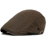 Inlefen Herren Schiebermütze Flat Cap,Einstellbar Schiebermütze Flatcap, Barett Cap,Schirmmütze Herren Schiebermütze Driving Cabbie Jagd Flatcap Newsboy Cap - 55-62