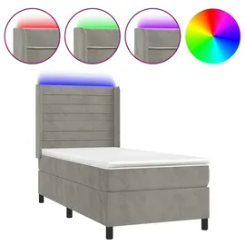 vidaXL Boxspringbett 100 x 200 cm Hellgrau