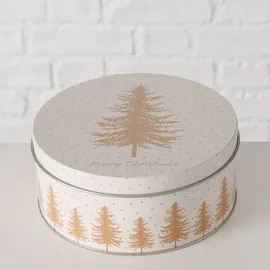 Boltze Dosen zur Aufbewahrung PLATINA Ø 14-16 cm 2-tlg. beige