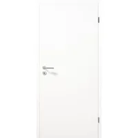 Hochwertige Zimmertür - Komplettpaket (Zarge + Griff) - Innentür - Walzlackoberfläche - Weiß RAL 9010 - Röhrenspan - Höhe 1985 mm (Weiß I Breite 860 mm I DIN Links, Wandstärke 140 mm (138-157 mm))