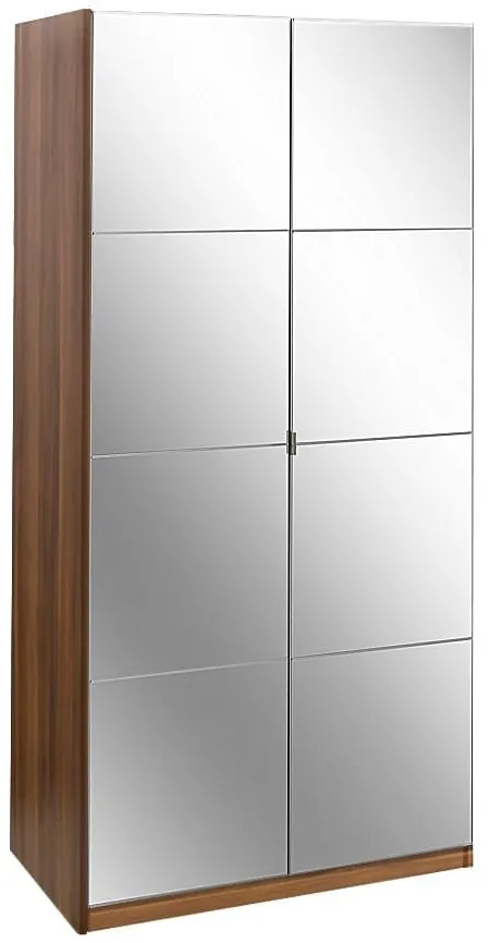 priess Kleiderschrank »Malaga«, mit Spiegelfront priess nussbaumfarben