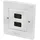 Logilink AH0018 - HDMI Wanddose mit 2X HDMI High Speed with Ethernet Kupplung Buchse/Buchse, weiß