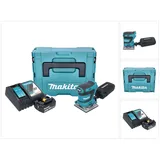 Makita DBO 484 RG1J Akku Schwingschleifer 18 V 112 x 102 mm + 1x Akku 6,0 Ah + Ladegerät + Makpac