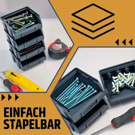 GarPet Stapelbox Kunststoff weiß 6 Stück