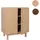 Mendler Highboard 98 x 79 x 42 cm Natur / Beige