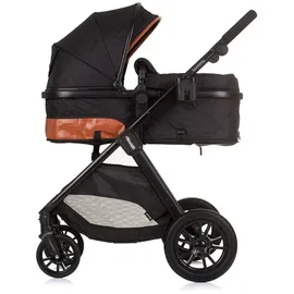Chipolino Kinderwagen Harmony 2 in 1 Wickeltasche, Getränkehalter, Fußabdeckung schwarz