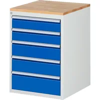 Rau Schubladenschrank Buche-Top und 5 x Schubl.-L 2x120 2x150