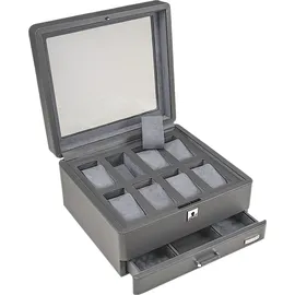 Windrose Uhrenbox Tempora Aufbewahrung Ø max.40 mm Grau