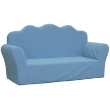 vidaXL Kindersofa vidaXL 2-Sitzer Polyester blau
