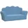 vidaXL Kindersofa vidaXL 2-Sitzer Polyester blau