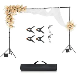 VEVOR Hintergrund Ständer Hintergrundsystem Fotostudio Einstellbar 300x300cm