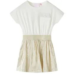 Kinderkleid mit Kurzen Ärmeln Ecru 128