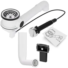 Aquade 72107 70mm Excenter Spüle Made in Germany, Siebkorbventil | Raumschaffer I Überlauf