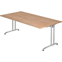 Hammerbacher Schreibtisch 200x100cm Nussbaum