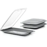 Tatay Aufschnittboxen Frischhaltedose Grau 17 x 3,2 x 25,2 cm 3-teilig